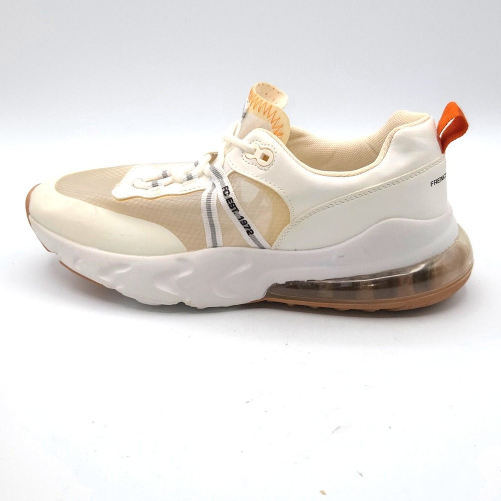 French Connection FC-175 White Vegan Leather & Mesh Sneakers Women size‎ 9